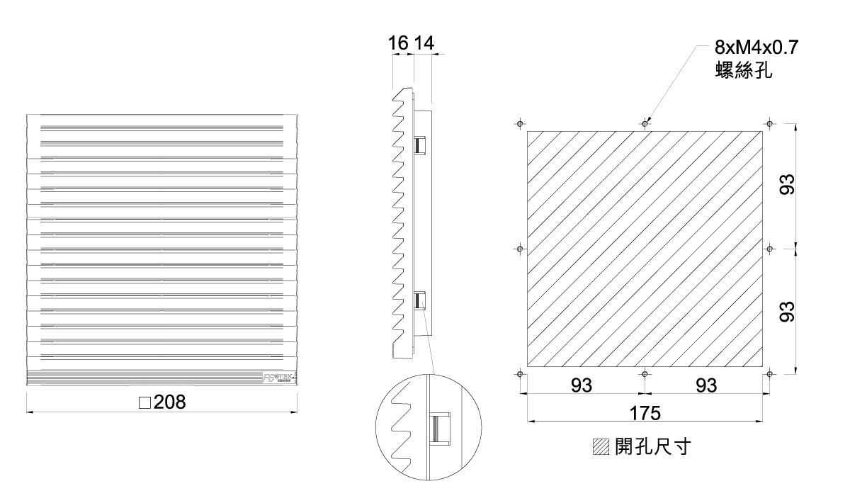通風過濾網  F6